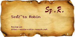 Szőts Robin névjegykártya